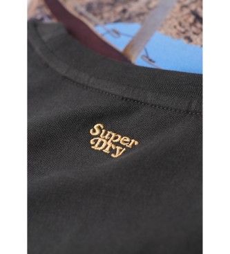 Superdry Linne med svart, bltt subprint