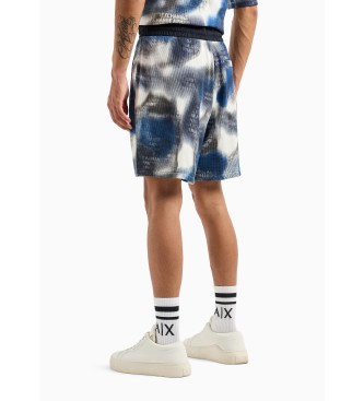 Armani Exchange Navy printede shorts