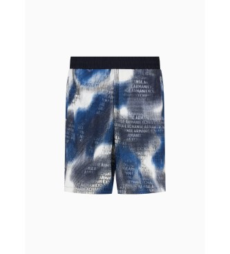 Armani Exchange Marine Bedrukte Korte Broek