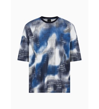 Armani Exchange Navy T-shirt med afslappet pasform