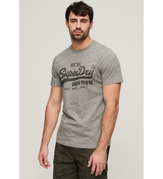 Superdry T-shirt mit Logo Vintage Logo grau