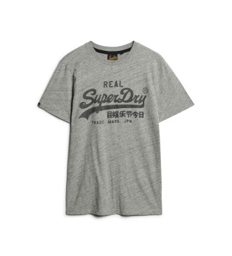 Superdry T-shirt met logo Vintage Logo grijs