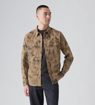 Levi's Camisa Relaxed Fit Lightweight Western marrn