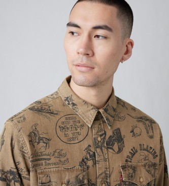 Levi's Relaxed Fit Lightweight Western Shirt brown