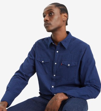 Levi's Barstow standard fit navy shirt