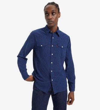 Levi's Barstow standard fit navy shirt