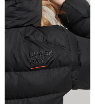 Superdry Pikowana kurtka z mikrofibry z kapturem