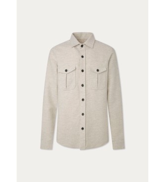 Hackett London Camisa Mel Jersey Overshirt beige