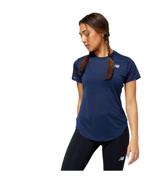 New Balance Top de manga curta Accelerate navy