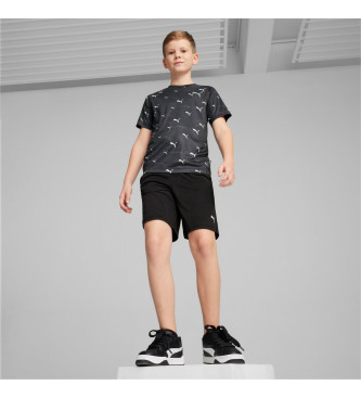 Puma Active Sports Aop shorts and t-shirt set black