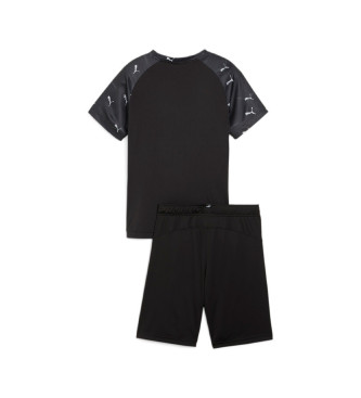 Puma Active Sports Aop shorts and t-shirt set black