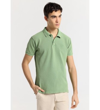 Bendorff Poloshirt korte mouw effen overdye stof groen