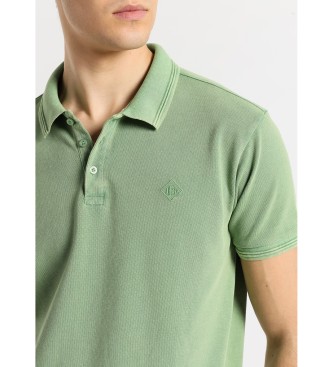 Bendorff Polo  manches courtes en tissu uni overdye vert