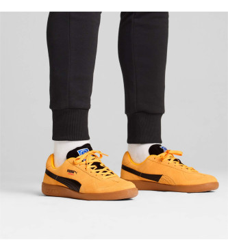 Puma Chaussures de handball en cuir jaune