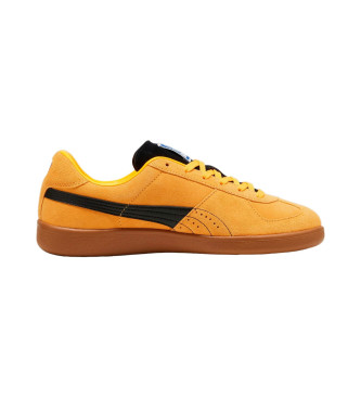 Puma Sapatos de couro amarelo para andebol