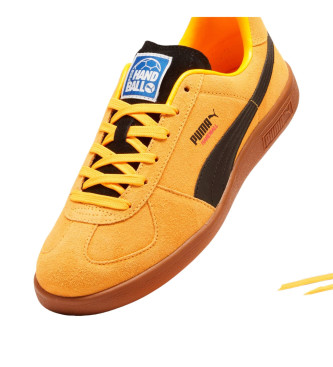 Puma Handballschuhe aus gelbem Leder