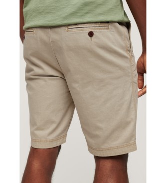 Superdry Pantaloni chino corti da ufficiale beige