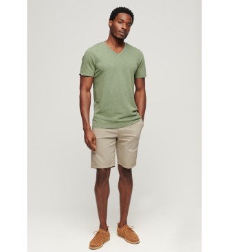 Superdry Officier beige chino shorts