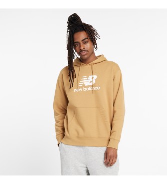 New Balance Sudadera Sport Essentials Fleece Logo beige