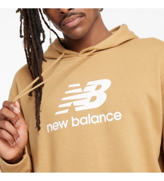 New Balance Sudadera Sport Essentials Fleece Logo beige