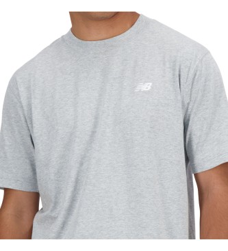 New Balance T-shirt bsica de algodo cinzento