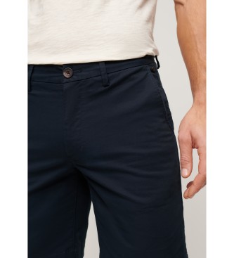 Superdry Marinebl chino-shorts med stretch