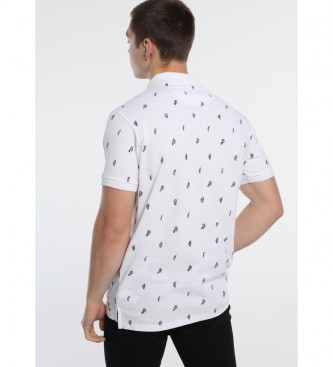 Six Valves Polo Pique Mini Print white 