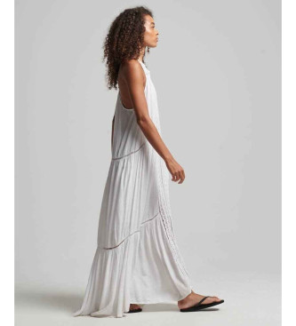 Superdry Long dress with white lace edging