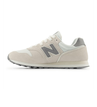 New Balance 373v2 beige leather trainers