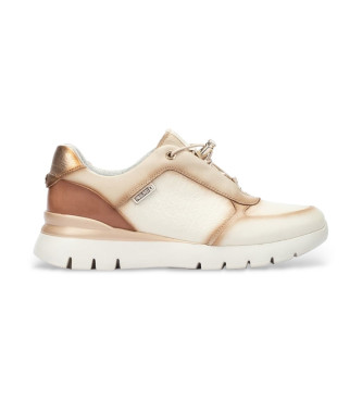 Pikolinos Asturias beige leather trainers