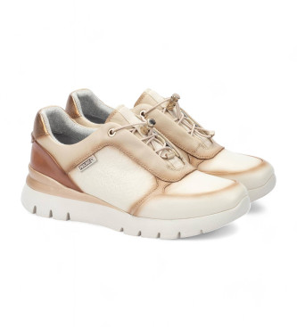 Pikolinos Asturias beige leren sportschoenen