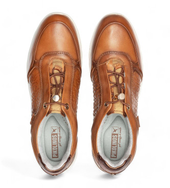 Pikolinos Asturias brown leather trainers