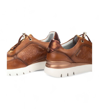 Pikolinos Asturias brown leather trainers