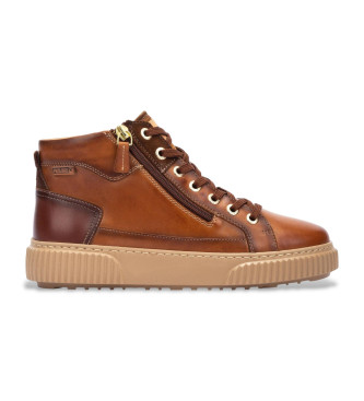 Pikolinos Riells brown leather trainers