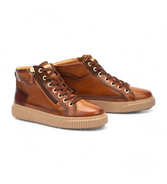 Pikolinos Riells brown leather trainers