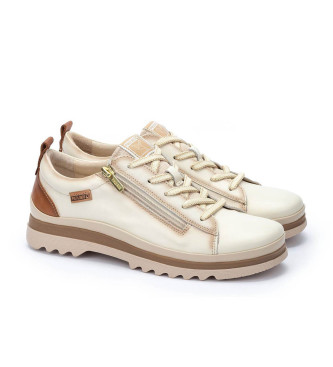 Pikolinos Sneaker Vigo in pelle bianco panna