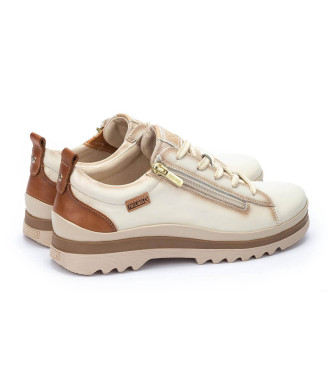 Pikolinos Sneaker Vigo in pelle bianco panna