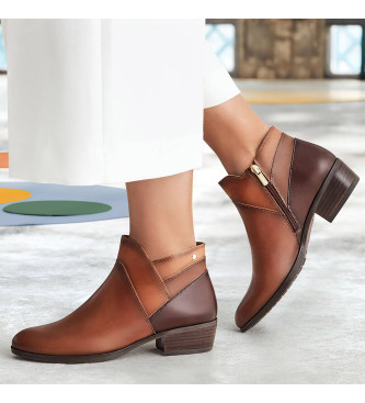 Pikolinos Brown Daroca Leather Ankle Boots