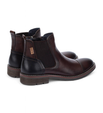 Pikolinos York brown leather ankle boots