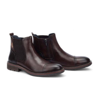 Pikolinos York brown leather ankle boots