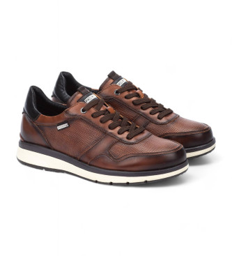 Pikolinos Cordoba brown leather trainers