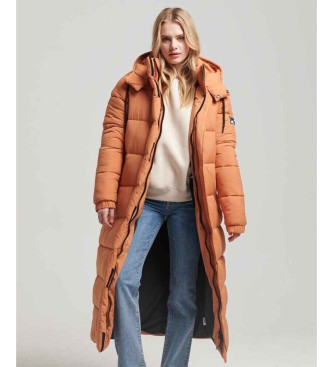 Superdry Manteau long matelass en Ripstop marron