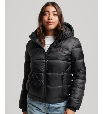 Superdry Gewatteerd sportjack Sport zwart