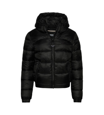 Superdry Gewatteerd sportjack Sport zwart