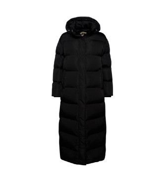 Superdry Long quilted coat with black hood