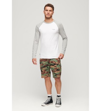 Superdry Essential baseballtrui lange mouw wit