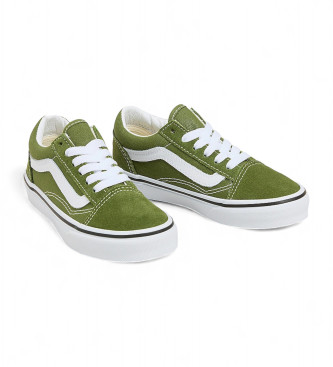 Vans Baskets Old Skool en cuir vert