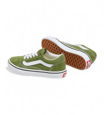 Vans Old Skool groen leren sportschoenen