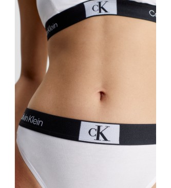 Calvin Klein Figi brazylijskie z wysoką talią Ck96 białe