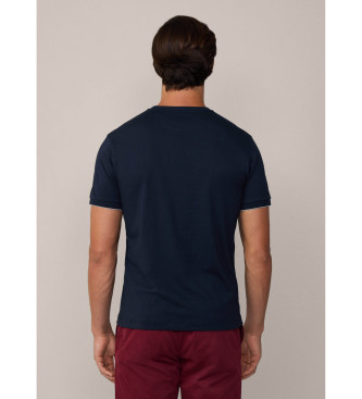 Hackett London Majica z logotipom Heritage Navy